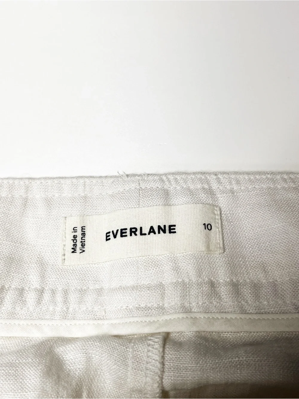 Everlane The Linen Way-High Drape Pant Bone Size 10 NWOT 100% Linen